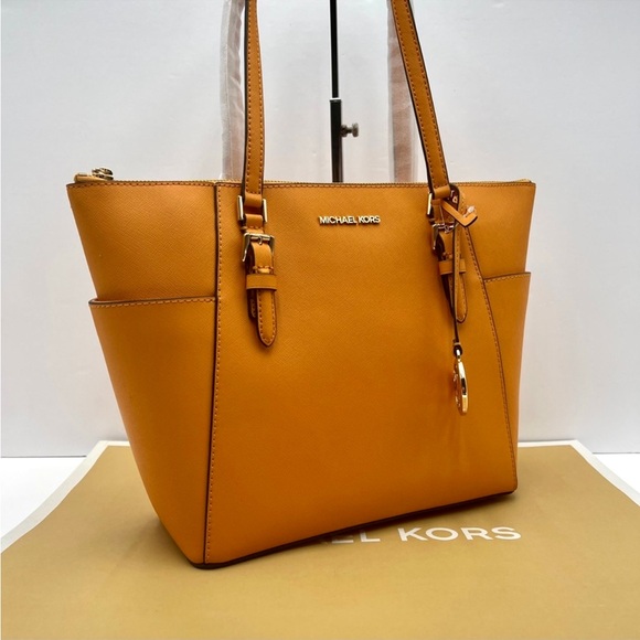 Michael Kors Large Charlotte Tote Bag Cider Color - Picture 9 of 11